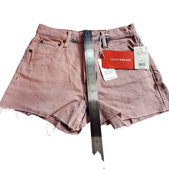 Lucky Brand Pink Cutoff Denim Shorts W/ Responsible Fabric  SZ 24 Button Closure - Picture 4 of 13